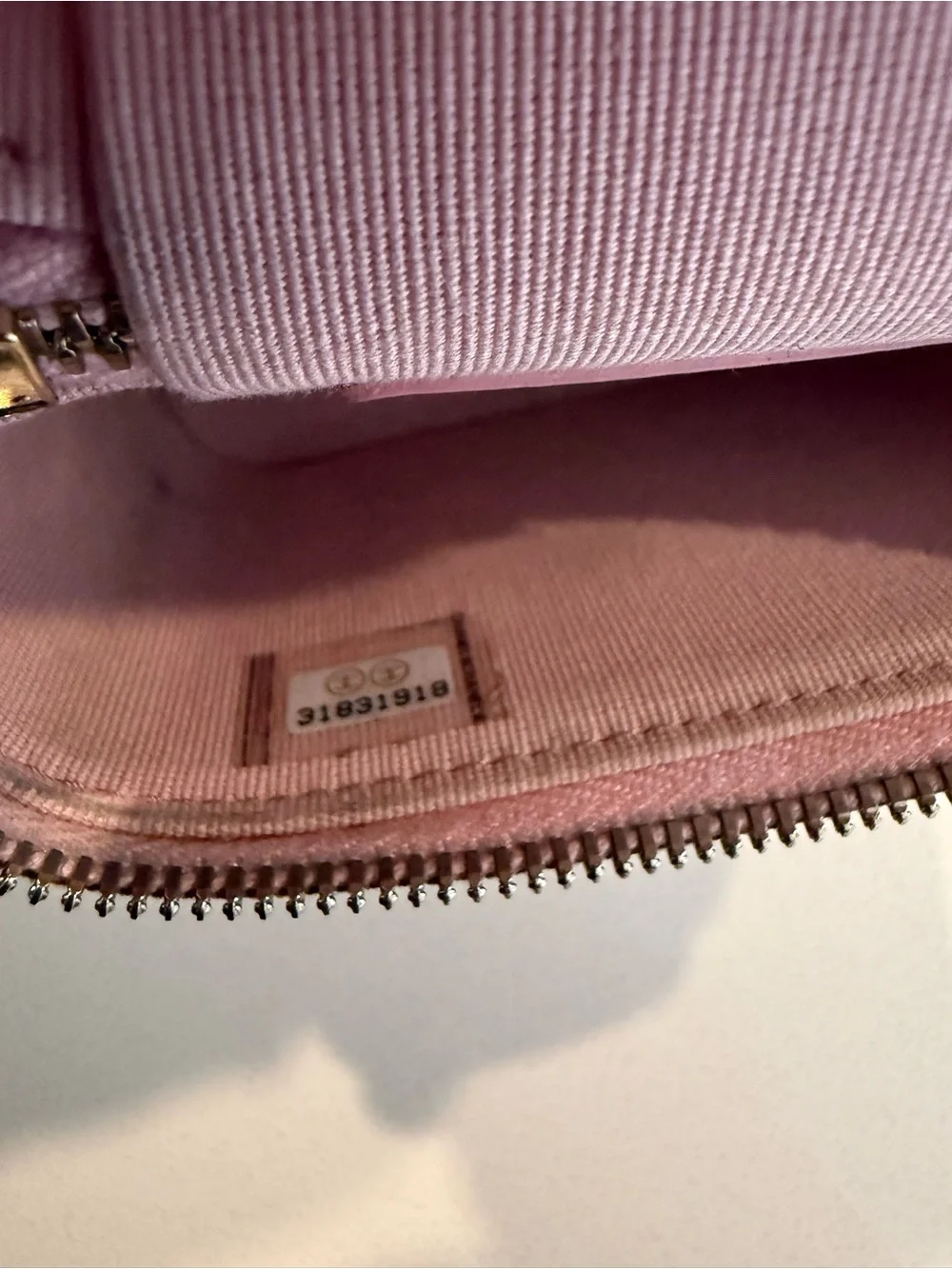 CHANEL Pink Quilted Mini Vanity Crossbody with Chain